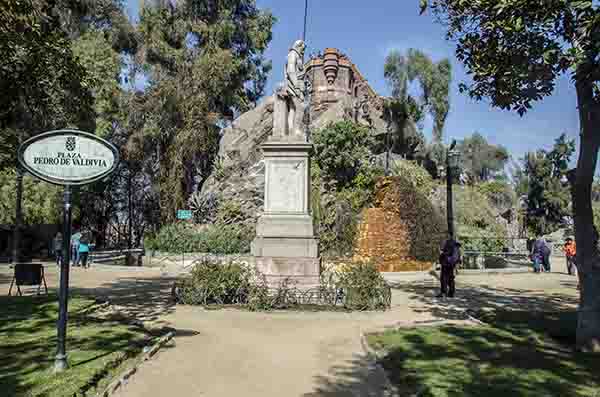 110 - Chile - Santiago de Chile - cerro Santa Lucia - plaza Pedro de Valdivia